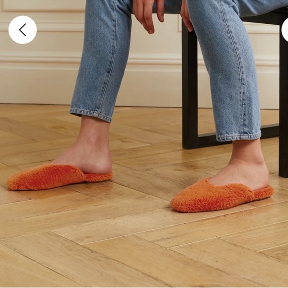 SLEEPER shearling slippers round toe slip on mule, handmade luxury 38 - Picture 2 of 6